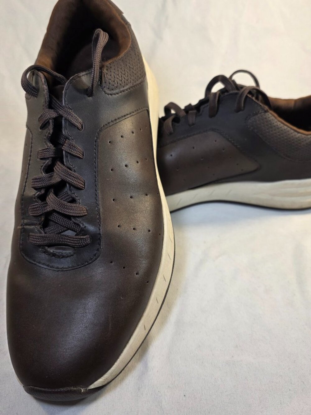 Walter Hagen Men's Ortholite Golf Shoe Brown Leather Size 10W Great Condition